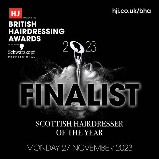 Karen Thompson at Kam hair salon Scottish Hairdresser of the Year Finalist
