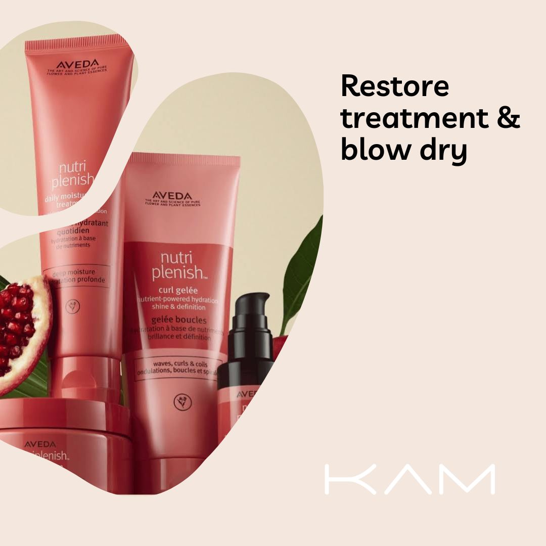 RESTORE TREATMENT AND BLOW DRY PACKAGE KAM SALON MORAY
