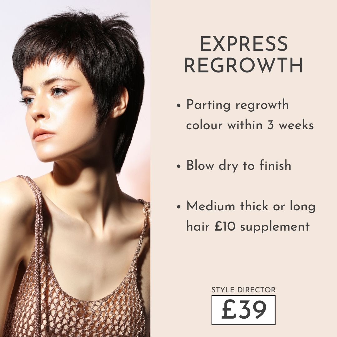 Express regrowth and blow dry 