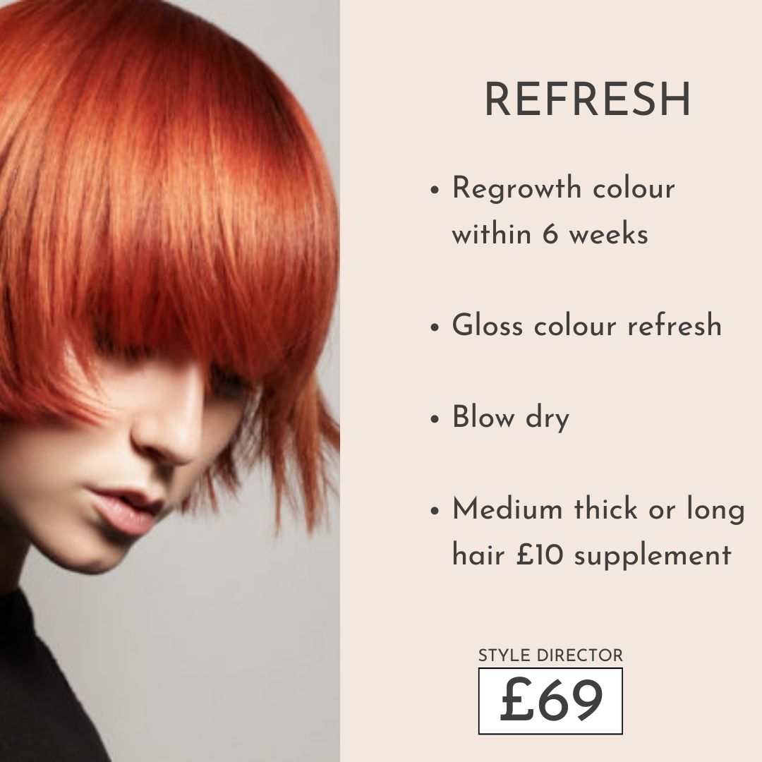 kam hair and body spa Back, refresh hair colour package 