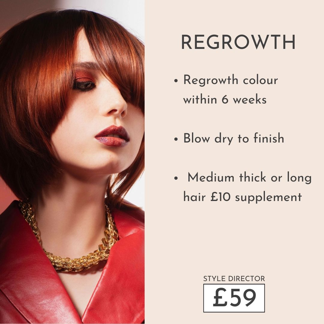 COLOUR REGROWTH AND BLOW DRY PACKAGE KAM SALON MORAY