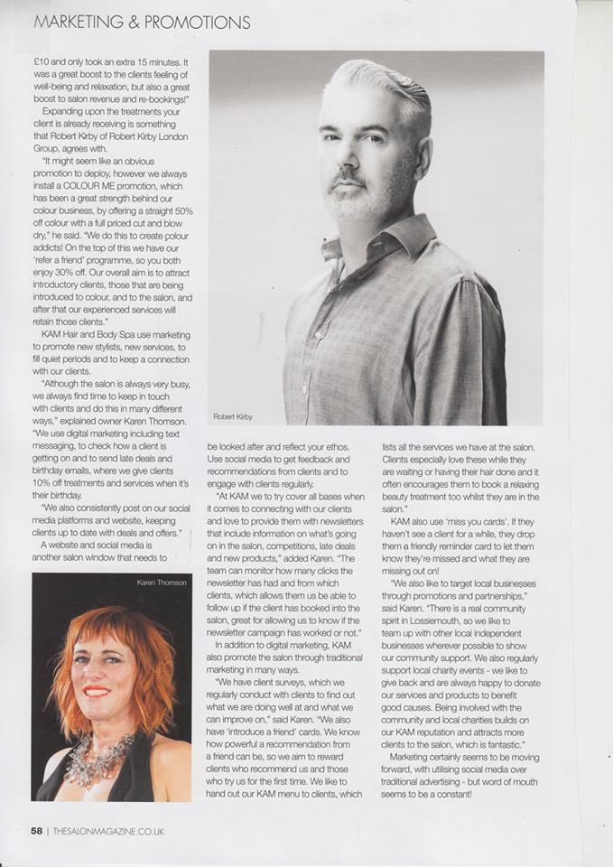 Salon Owner Karen Features in The Salon Magazine