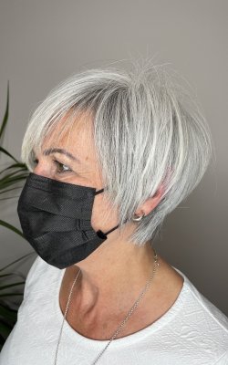 NATURAL GREY HAIR COLOUR AT KAM HAIR SALON IN ELGIN