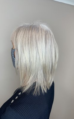 hair colour for white hair at kam hairdressers elgin, lossiemouth